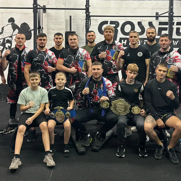 Our fighters with their belts